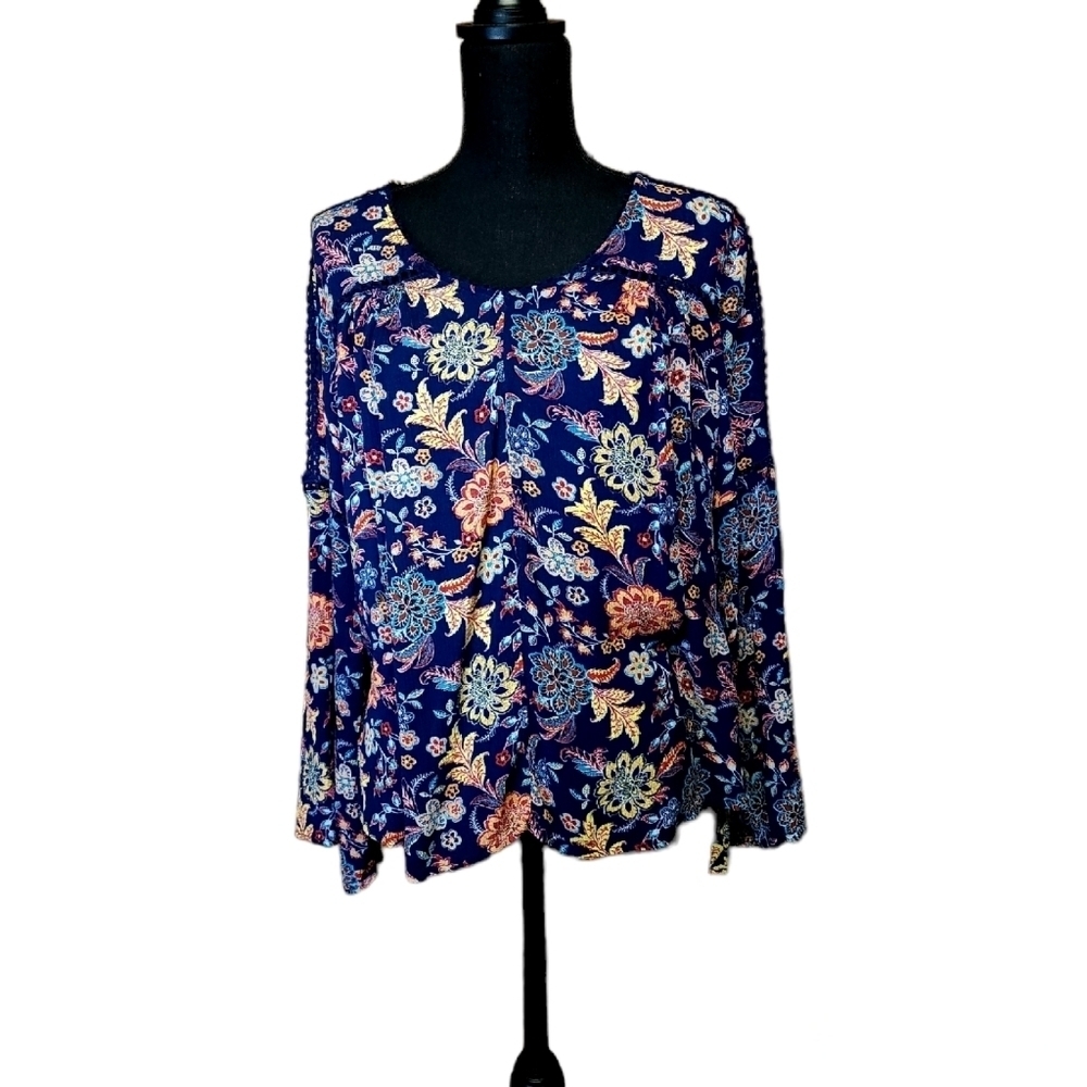 Johnpaulrichard Fall floral Blouse Size xl
